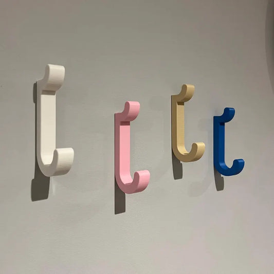 Colourful Minimalist Wall Hooks, High load capacity, Screw mounted